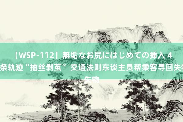 【WSP-112】無垢なお尻にはじめての挿入 40条轨迹“抽丝剥茧” 交通法则东谈主员帮乘客寻回失物