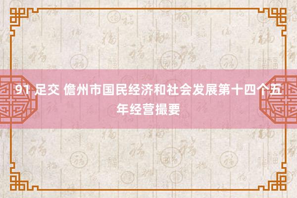 91 足交 儋州市国民经济和社会发展第十四个五年经营撮要